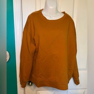 Ava & Viv Women's Crewneck Sweatshirt - Burnt Orange